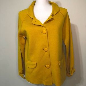 J. Crew Mustard Wool 3/4 Sleeve Sweater